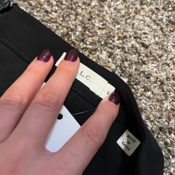 A.L.C. Black  Rhinestone Leopard Midi Skirt size 2 - Picture 8 of 10